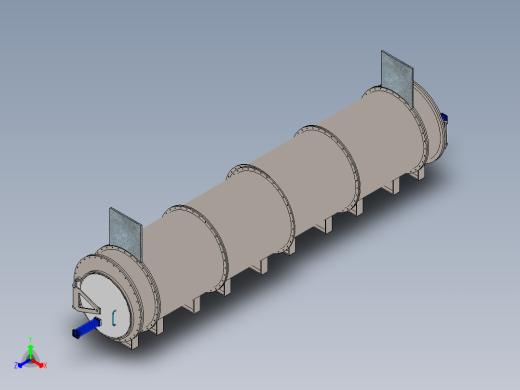 连续式高温纯化炉正等轴测缩略图