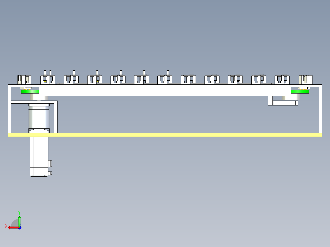 环形输送线设计后视图