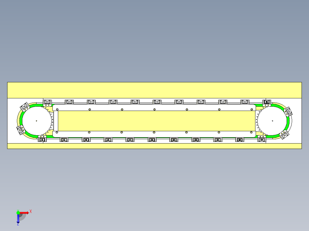 环形输送线设计俯视图