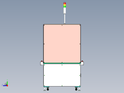 非标电子产品装配单机设备外框设计右视缩略图