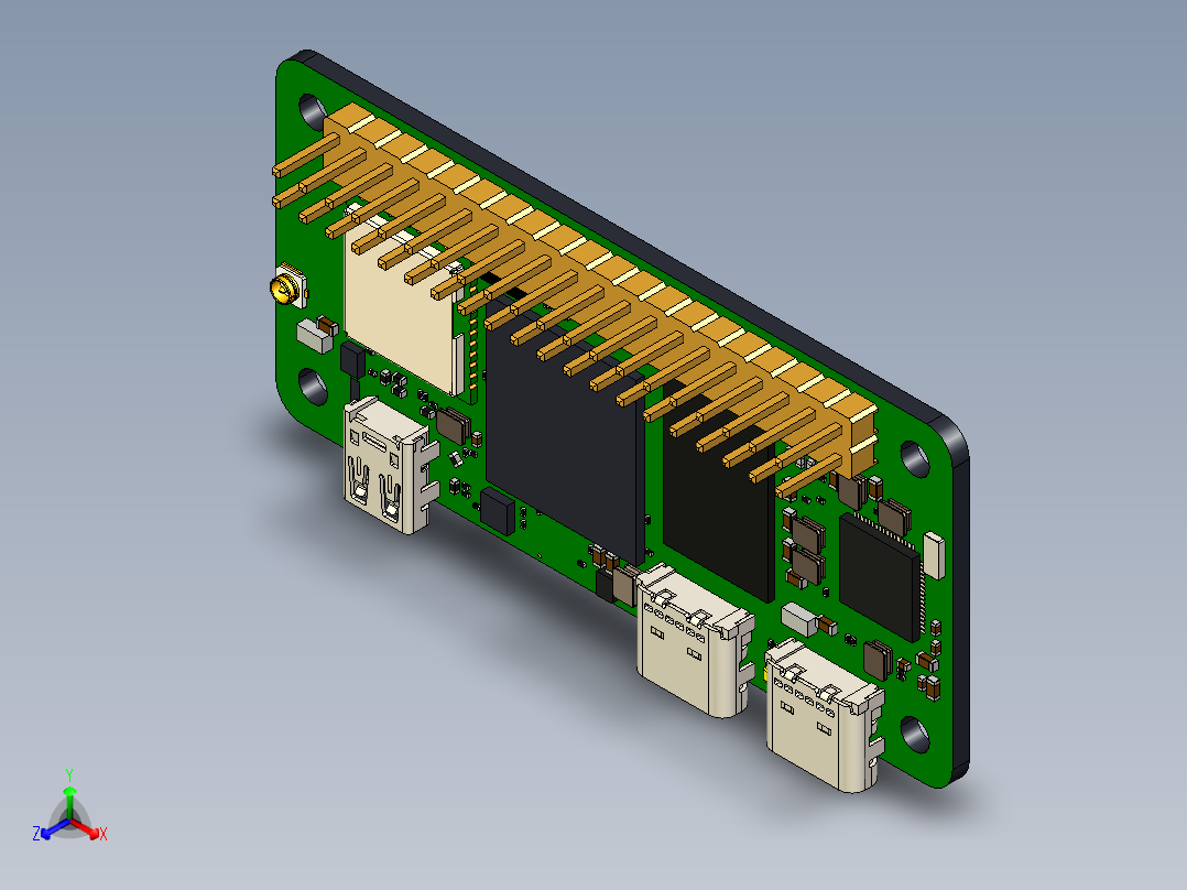 电路板、主板(270)正等轴测图