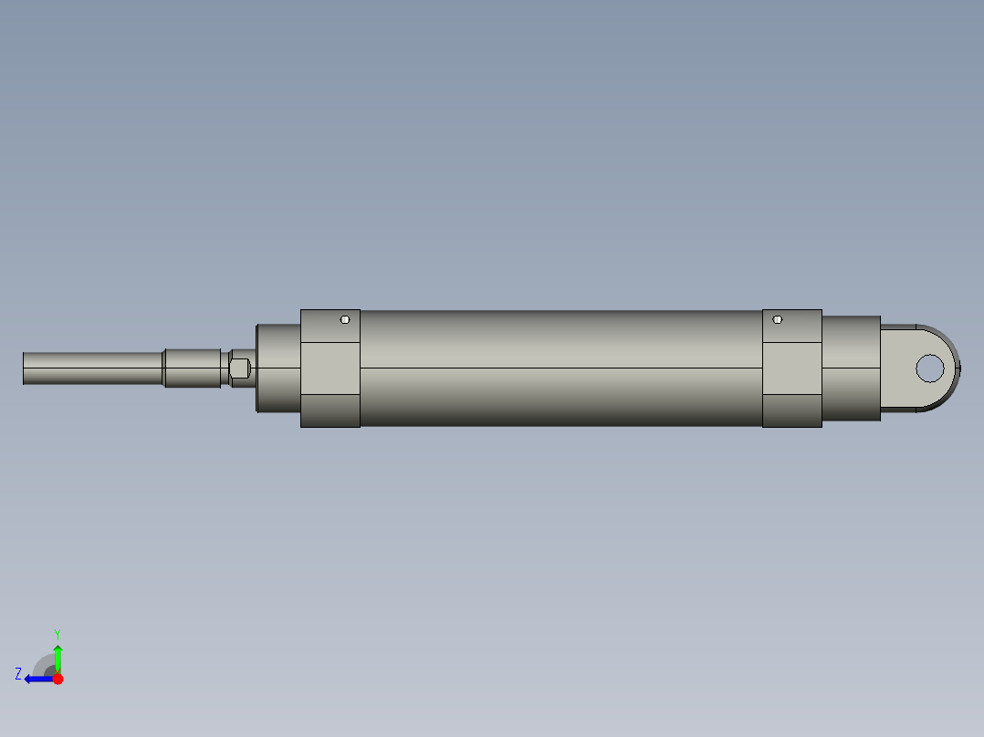 气缸CDM2C40-100A(0)右视图