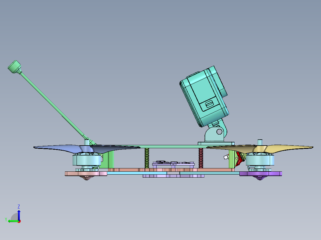 5英寸花式FPV无人机-左视图