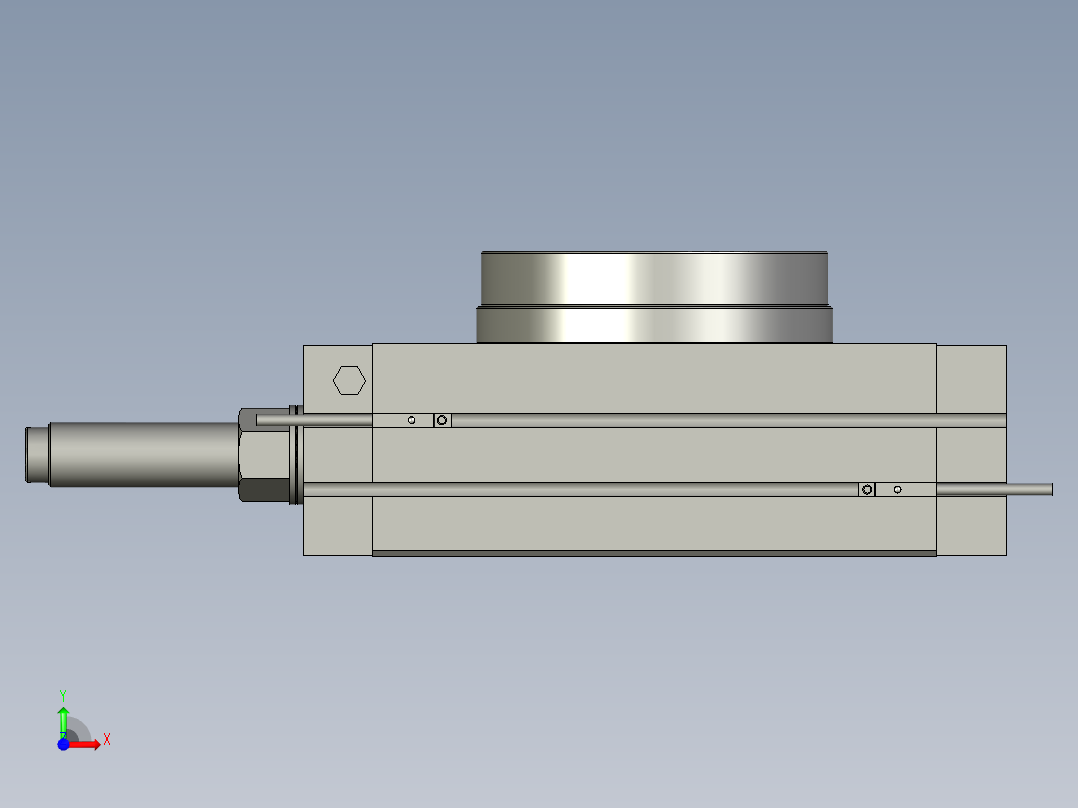 旋转气缸HRQ50A亚德客前视图