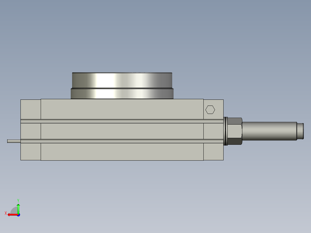 旋转气缸HRQ50A亚德客后视图