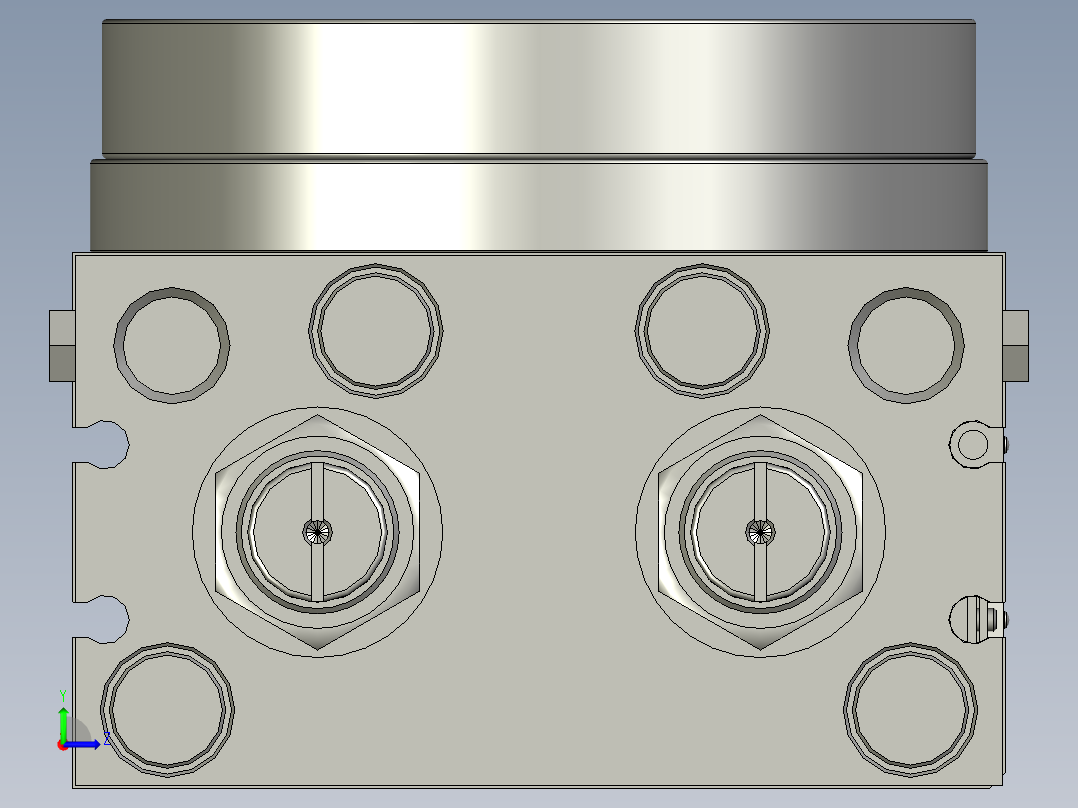 旋转气缸HRQ50A亚德客左视图