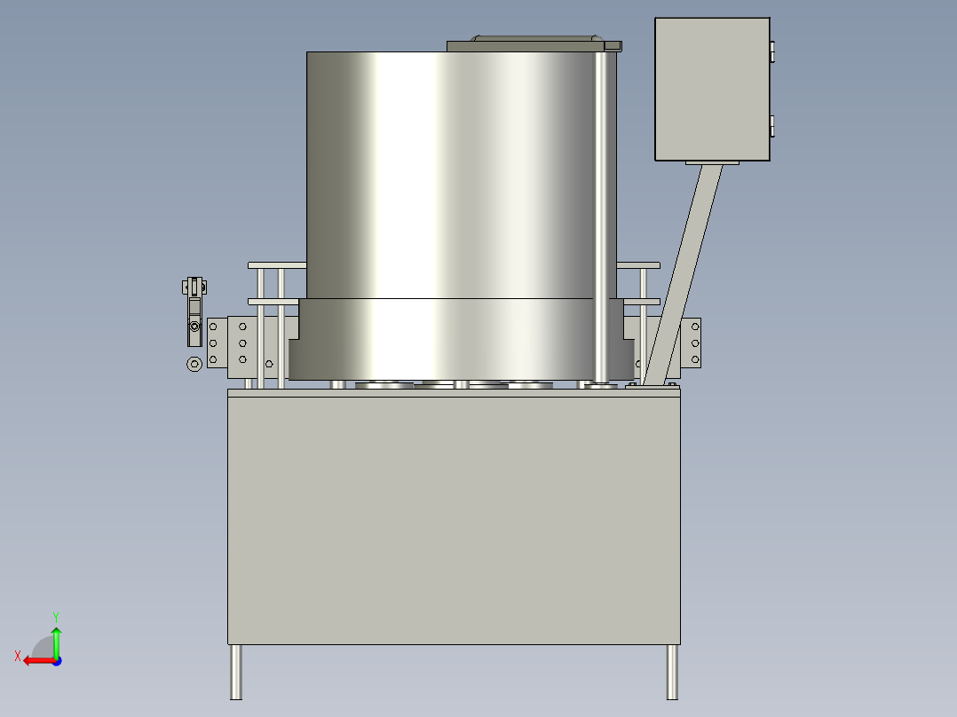 自动半旋转清洗装置后视图