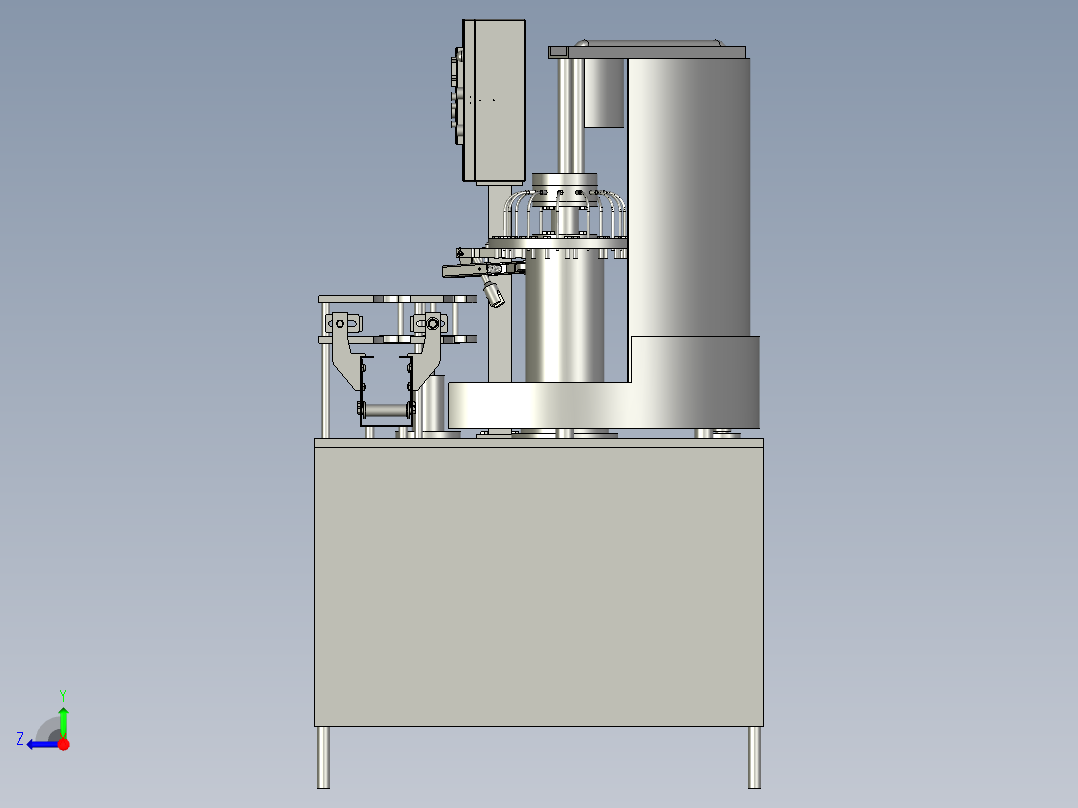 自动半旋转清洗装置右视图