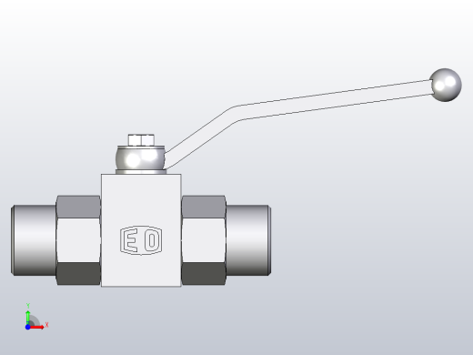 EO标准液压接头二通球阀钢制KH14SX前视缩略图