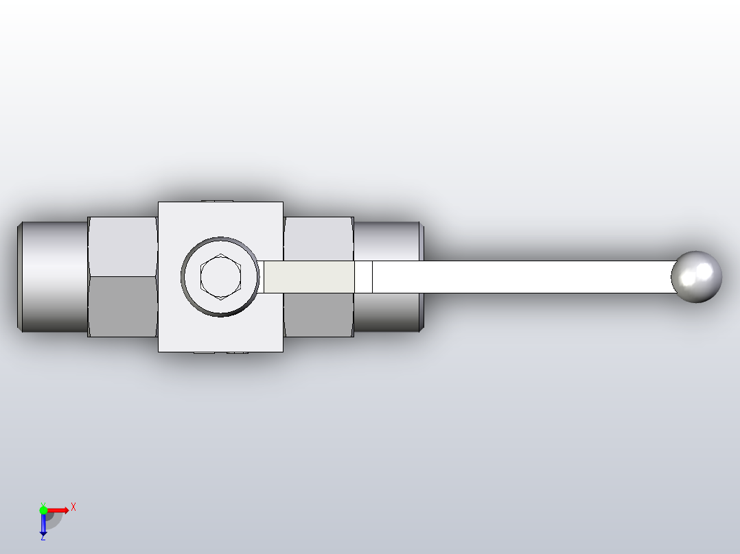 EO标准液压接头二通球阀钢制KH14SX俯视图