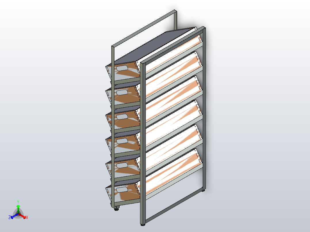 2号货架。商店的家具正等轴测图
