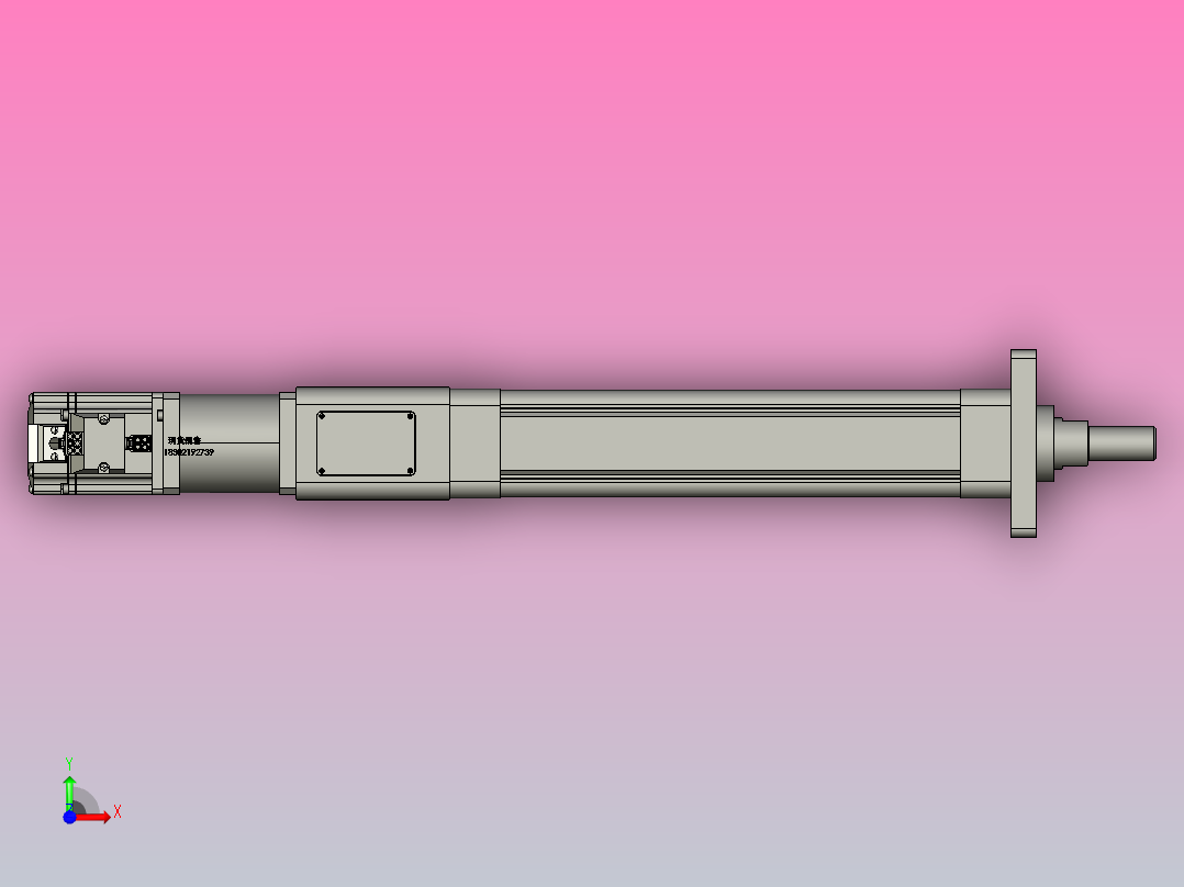RKD50-150-D-FA-40-60减速机-B3直连电动缸前视图