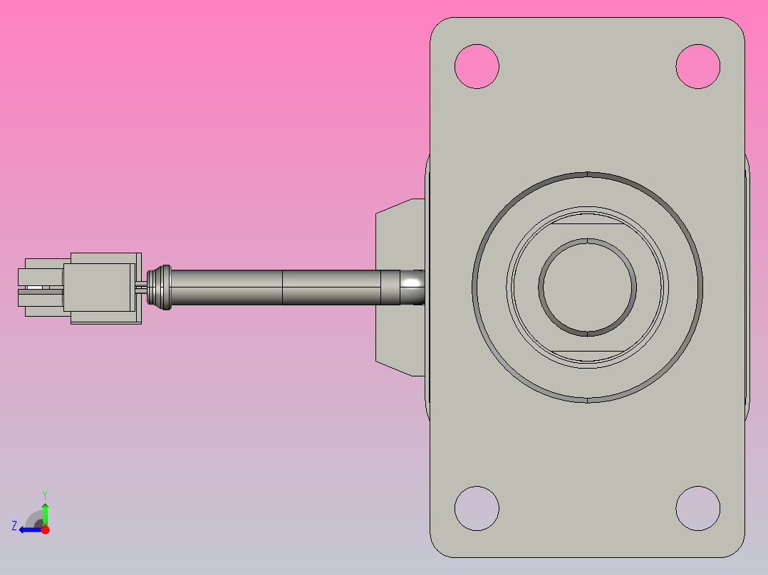 RKD50-150-D-FA-40-60减速机-B3直连电动缸右视图
