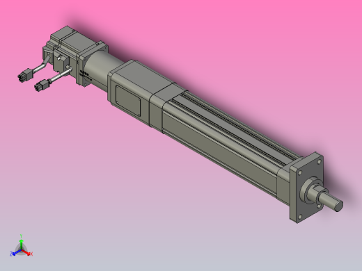 RKD50-150-D-FA-40-60减速机-B3直连电动缸正等轴测缩略图
