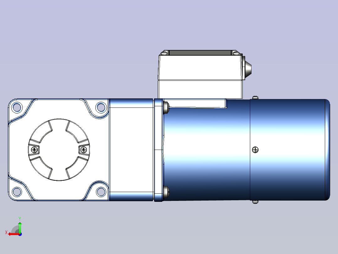 精研YF调速电磁制动电机 25yf03-180后视图
