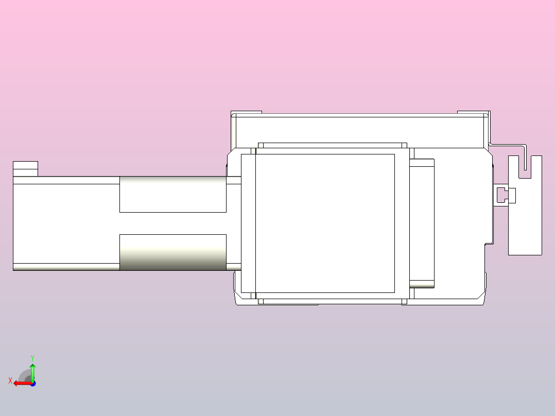 MCB10无尘皮带滑台[MCB10-L32-500-R-100W-C3]后视图