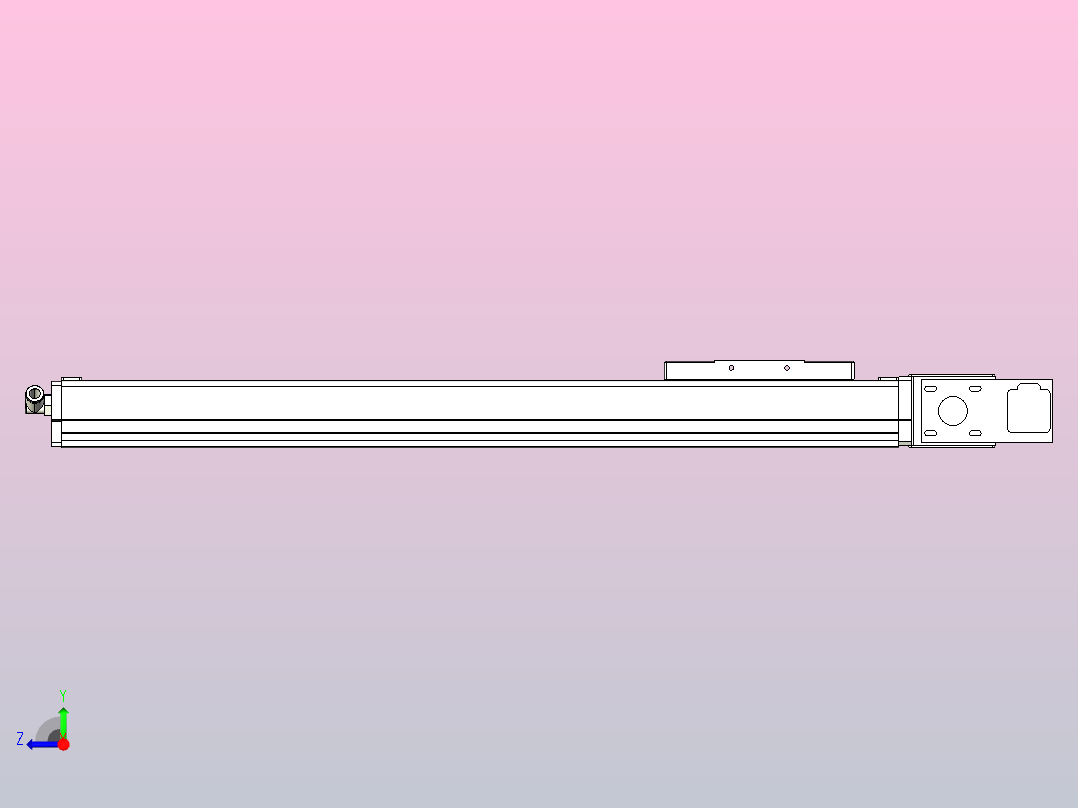 MCB10无尘皮带滑台[MCB10-L32-500-R-100W-C3]右视图