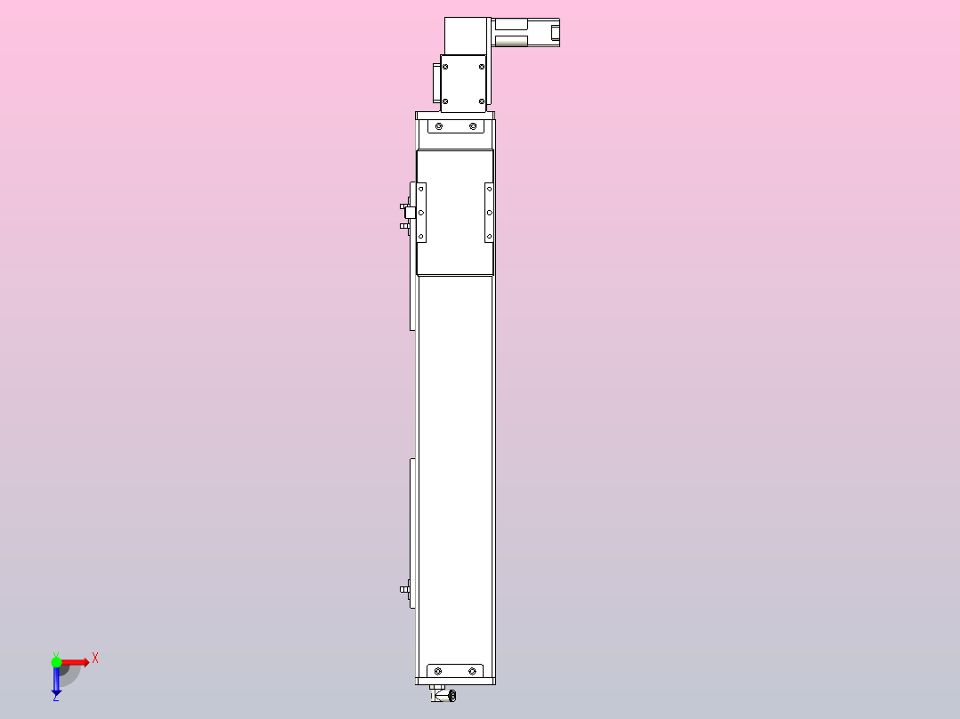 MCB10无尘皮带滑台[MCB10-L32-500-R-100W-C3]俯视图