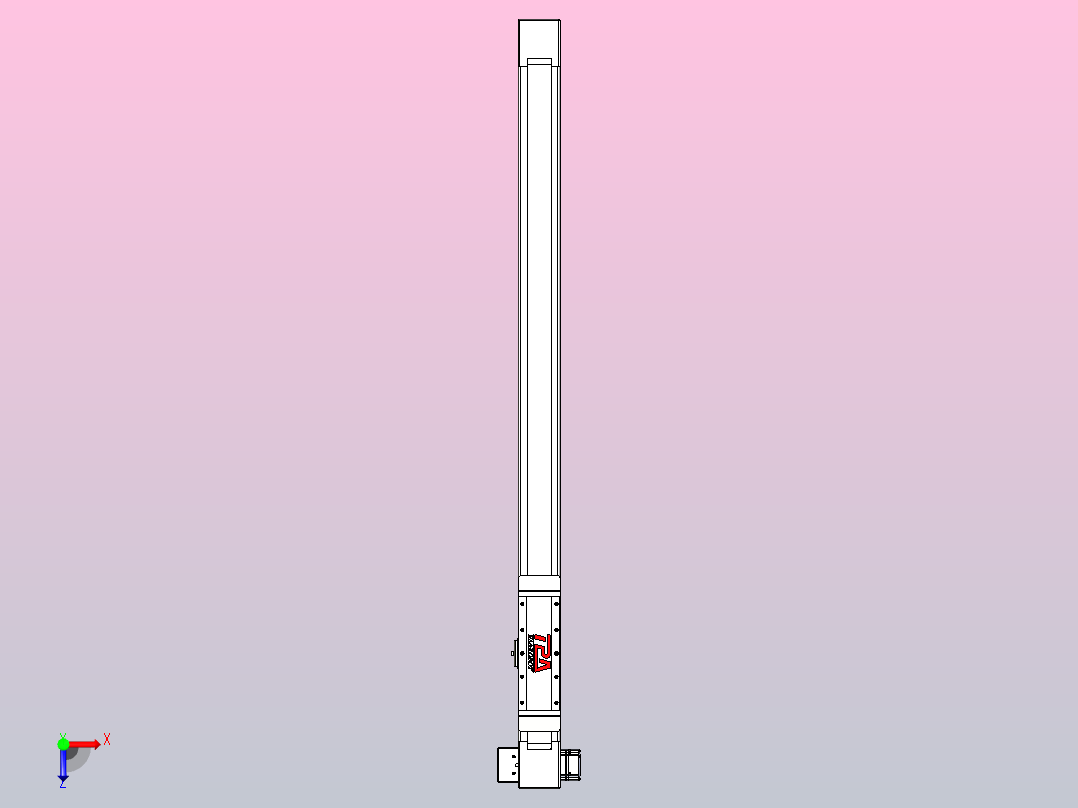 伺服电机集成皮带传动直线执行器TPA-OCB-80-140-L950-LP-P40-N3俯视图