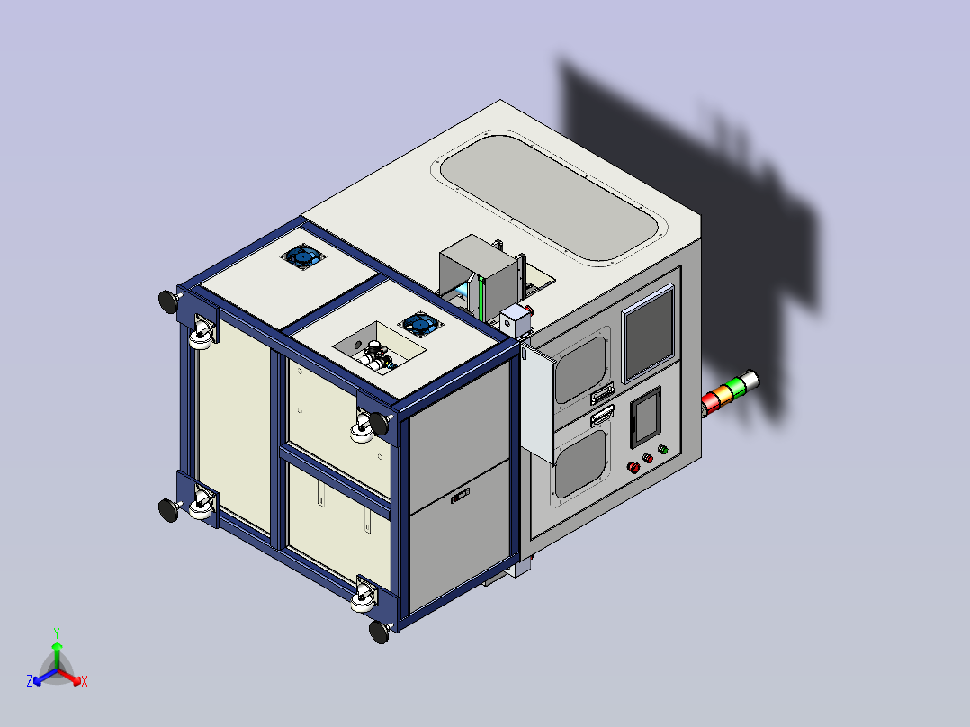 一款激光打标机3D模型主视图