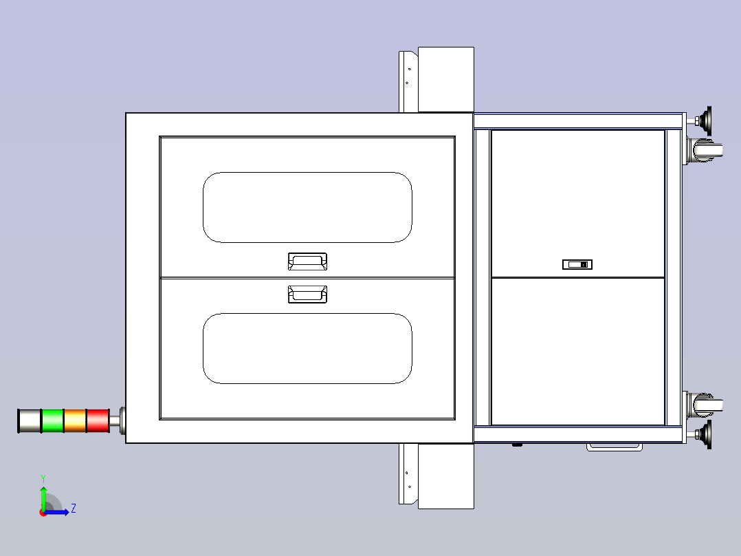 一款激光打标机3D模型左视图