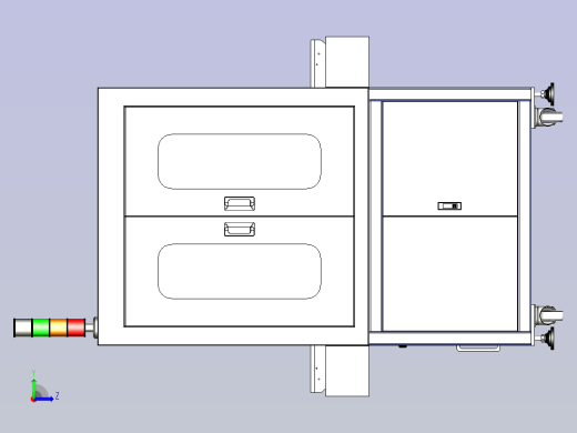 一款激光打标机3D模型左视缩略图