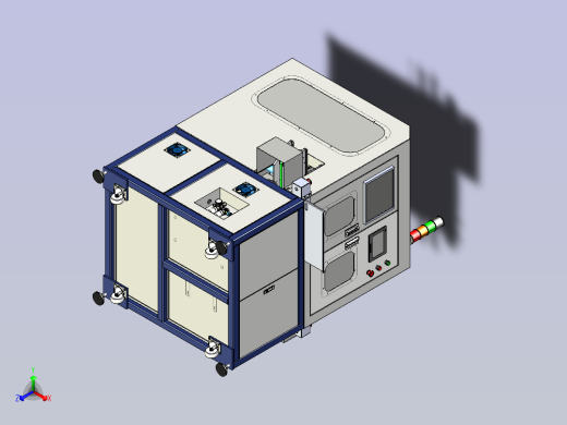 一款激光打标机3D模型正等轴测缩略图