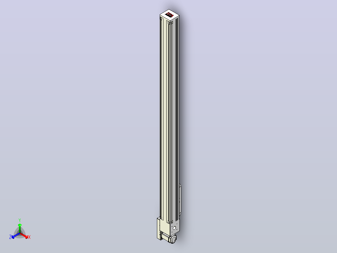 伺服电机集成皮带传动直线执行器TPA-OCB-140-256-L1750-MR-P75-N3主视图