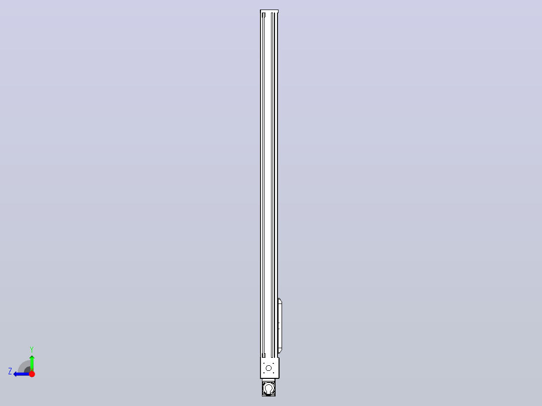 伺服电机集成皮带传动直线执行器TPA-OCB-140-256-L1750-MR-P75-N3右视图