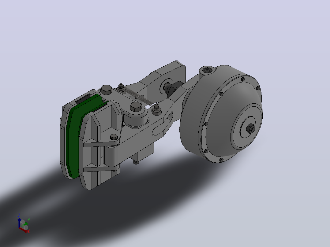 PDB气动盘式制动器PDB10 760×25.4-1650主视图