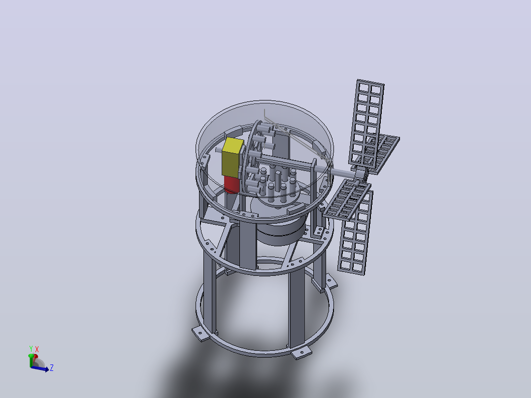 研磨谷物风车模型3D图纸主视图