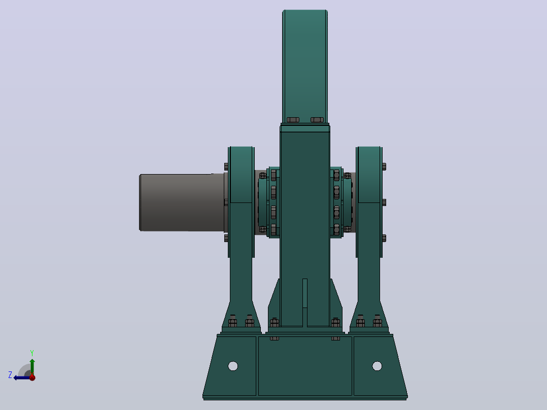 轴承座连接液压盘式制动系统_HKPZ1400F63×2-Ⅰ-NH右视图