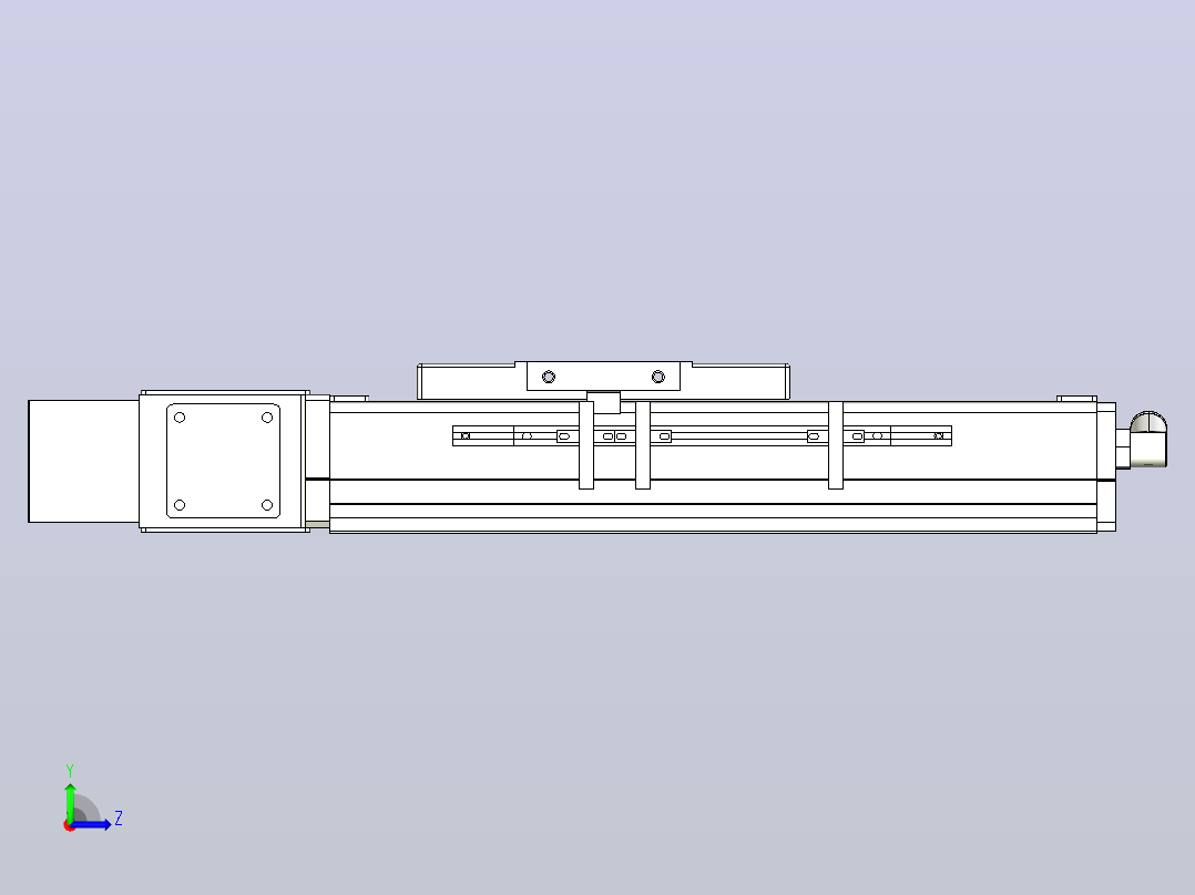 MCB10无尘皮带滑台[MCB10-L32-100-R-100W-C3]左视图