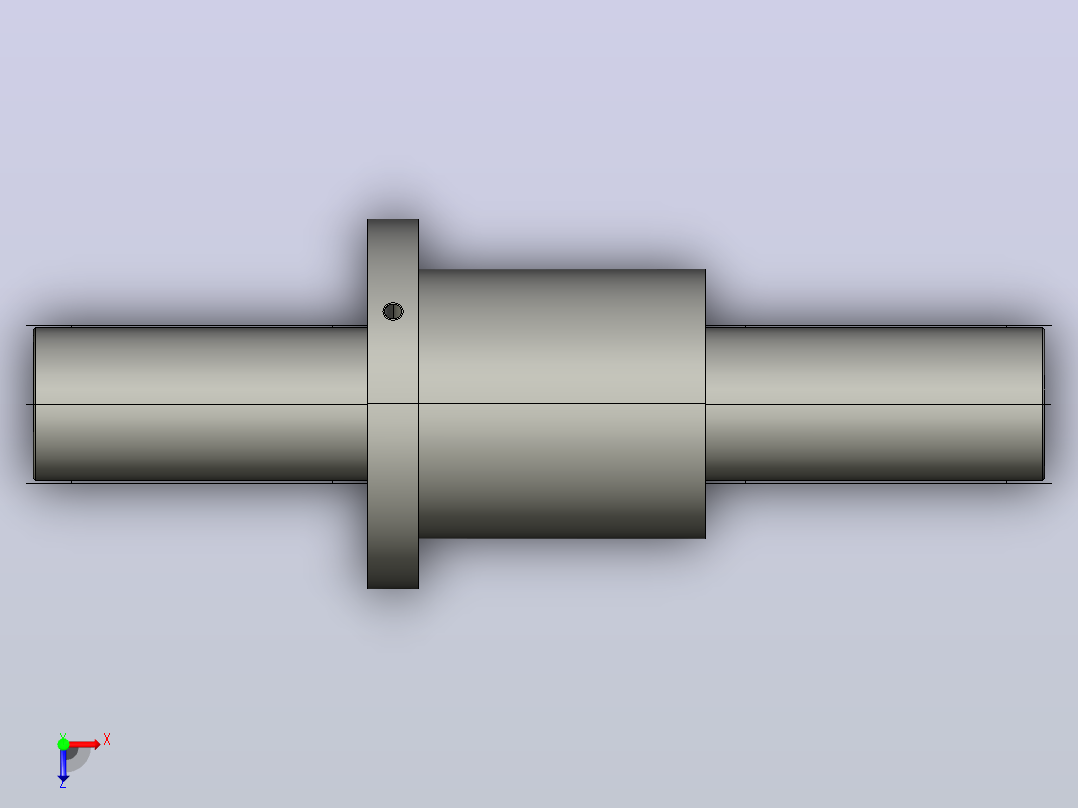 DKF6316-5滚珠丝杆3D模型俯视图