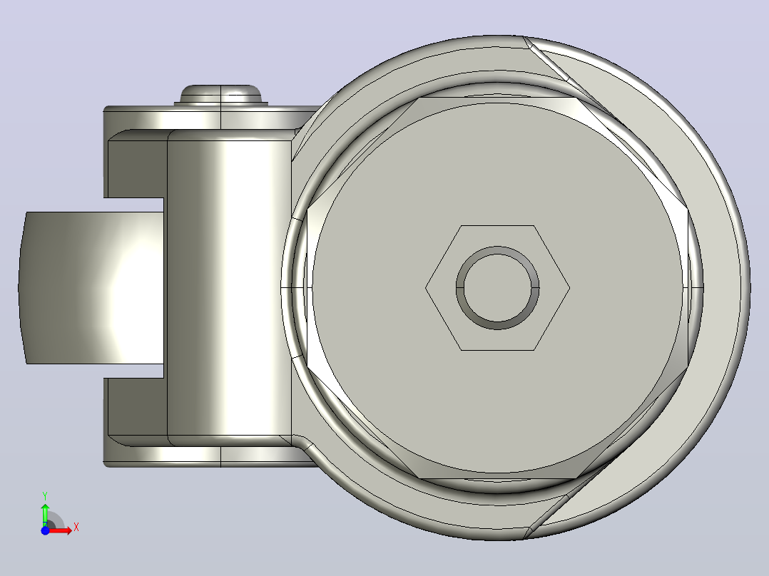 DX-100S福马轮，脚轮前视图