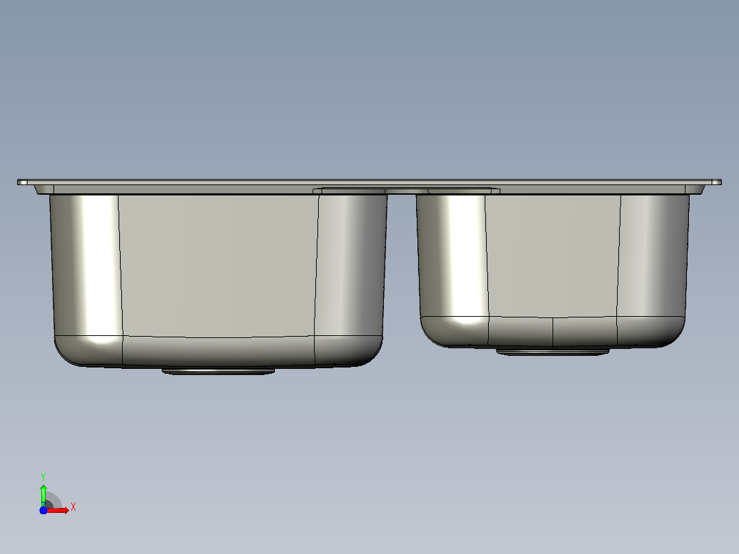 水槽前视图