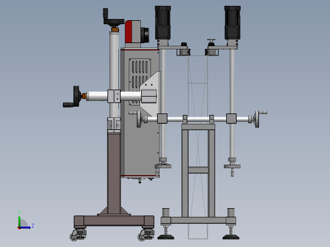 夹持输送激光打标设备sw18可编辑左视图