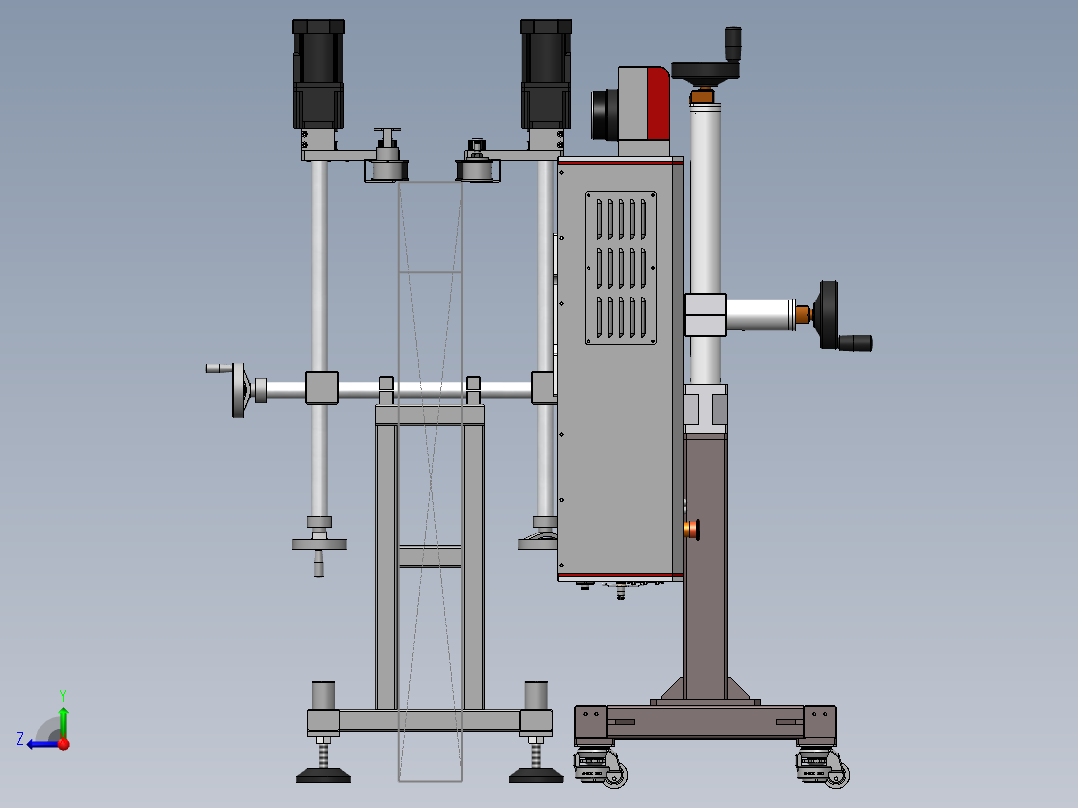 夹持输送激光打标设备sw18可编辑右视图