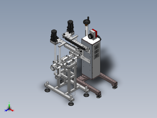 夹持输送激光打标设备sw18可编辑正等轴测缩略图