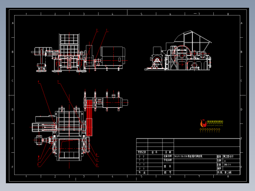 KP1015.2-2TkLPC20.22E单段锤式破碎机总图