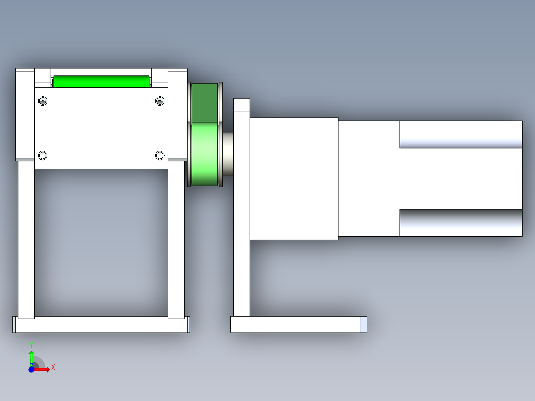 A10_同步带连接小型输送带前视图