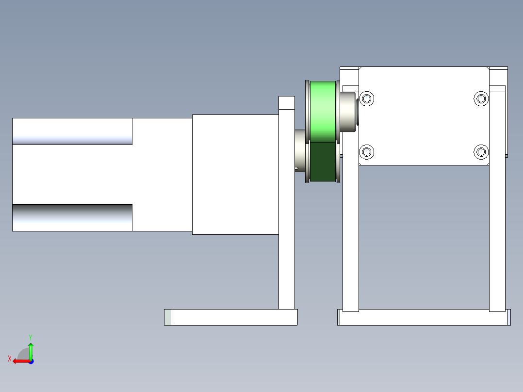 A10_同步带连接小型输送带后视图