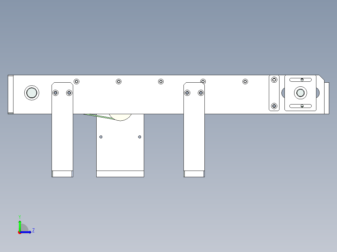 A10_同步带连接小型输送带左视图