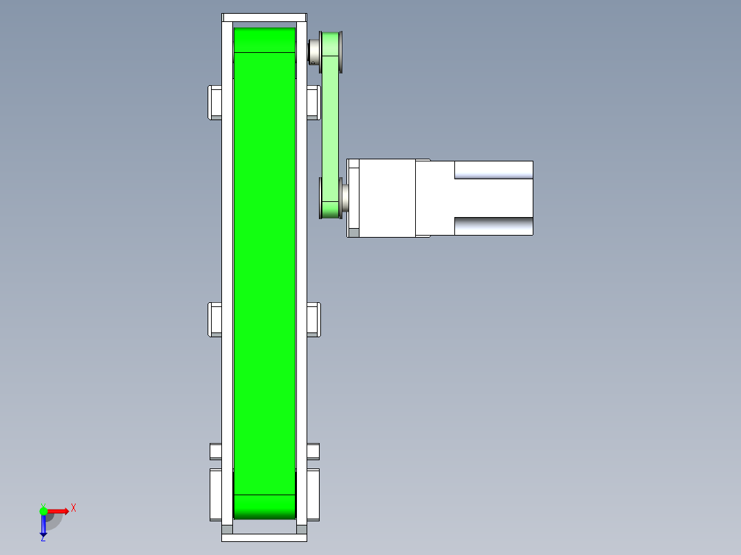 A10_同步带连接小型输送带俯视图