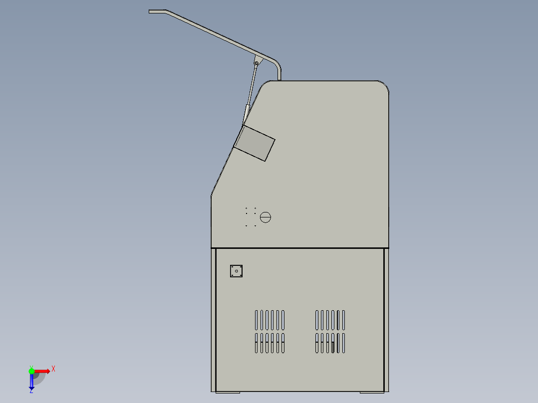 设备机箱俯视图