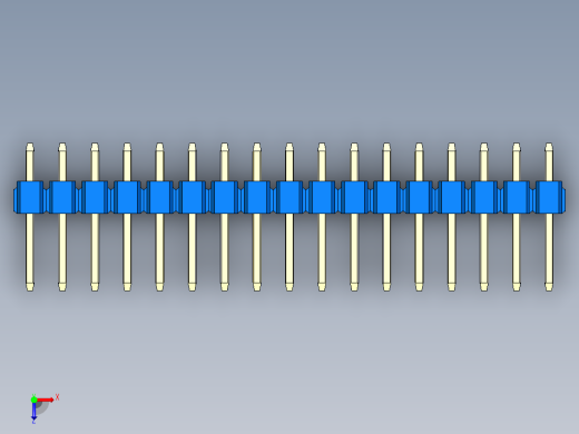 彩色公头100mil（2.54mm）系列-DS1021_blue_2x17p_100mil_Type1_rev1.0俯视缩略图