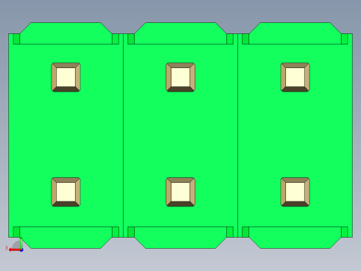 彩色公头100mil（2.54mm）系列-DS1021_green_2x03p_100mil_Type19_rev1.0后视缩略图