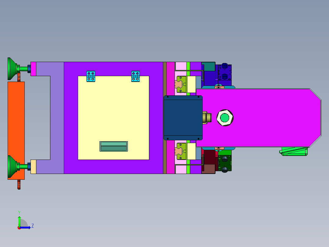 管筒排水口端面自动加工机左视图
