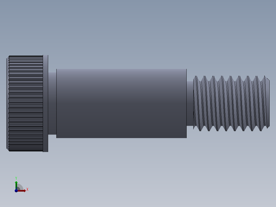 公制SH螺栓选择（DME）-SB DME PM8 x20.SLDPRT前视图