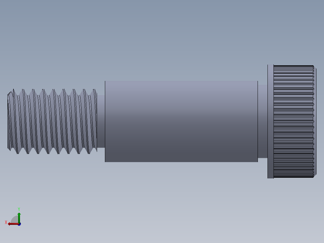 公制SH螺栓选择（DME）-SB DME PM8 x20.SLDPRT后视图